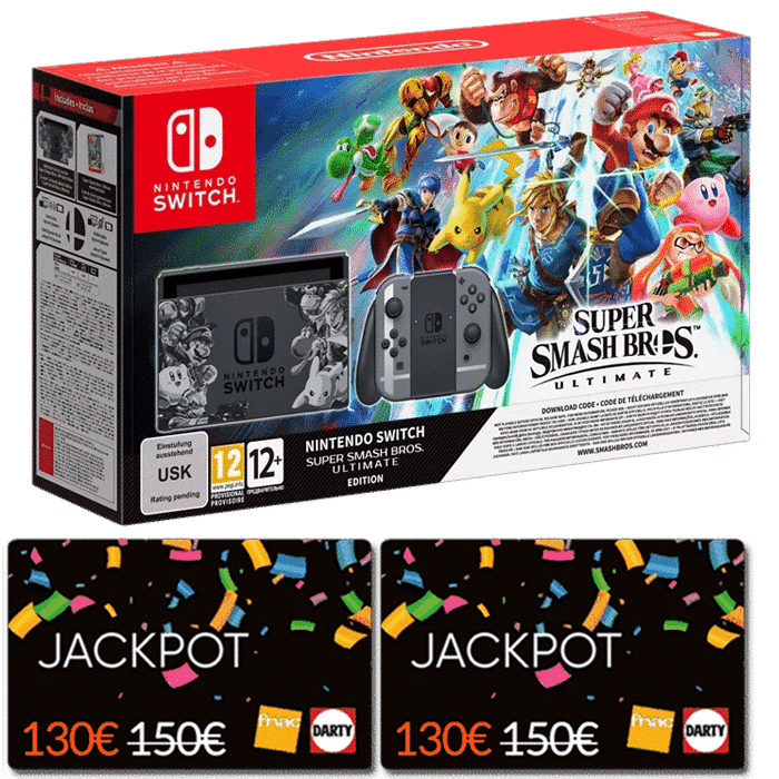 switch smash bros carte cadeau jackpot fnac