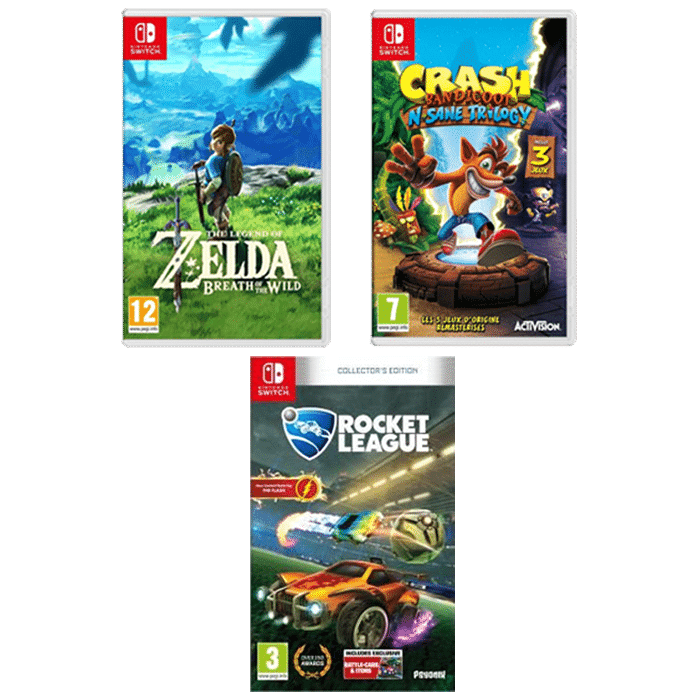 zelda botw crash bandicoot rocket league switch