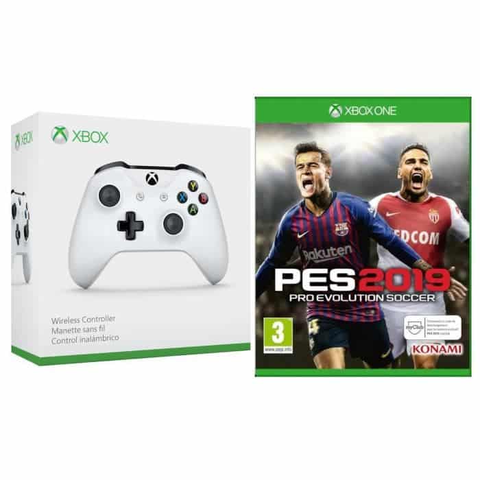 manette xbox one blanche pes 2019