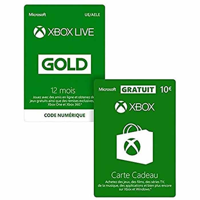 Xbox Live Gold 12 mois + 10€ crédit offert copie