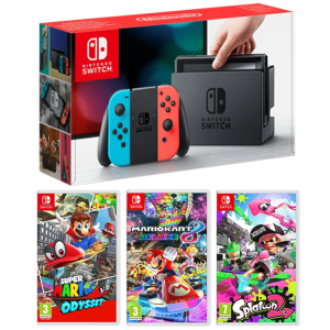 switch neon mario odyssey mario kart 8 splatoon 2