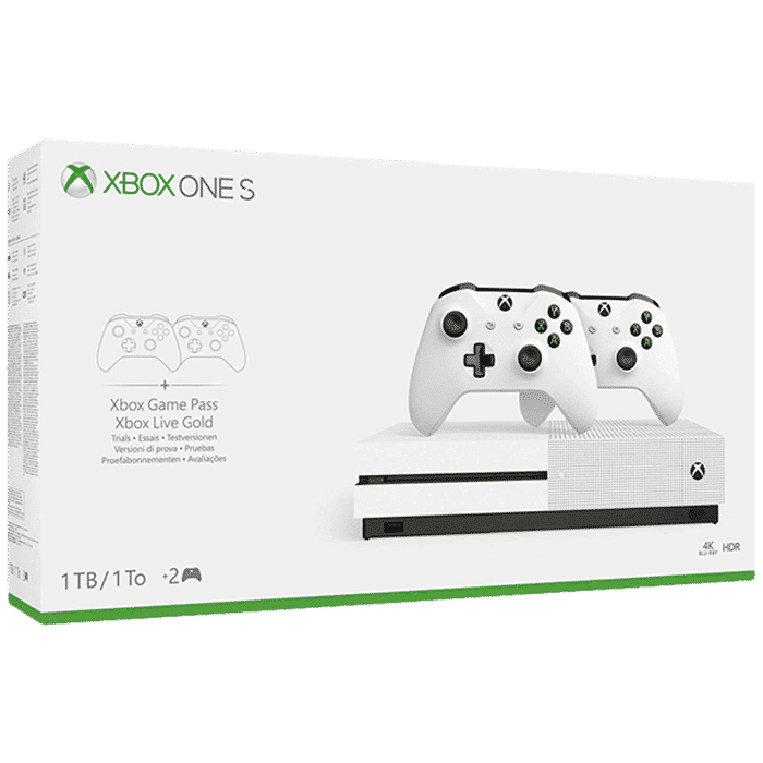 Xbox One S 1 To + 2 Manettes standard