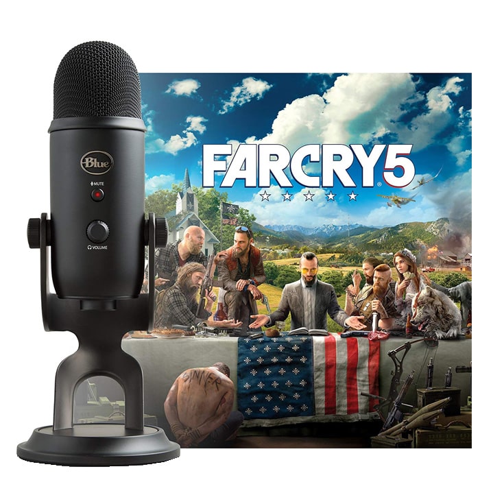 Microp USB Blue Blackout Yeti + Far Cry 5 PC