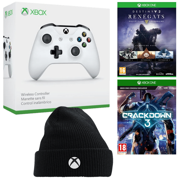 manette xbox one blanche destiny 2 renegats crackdown 3 bonnet