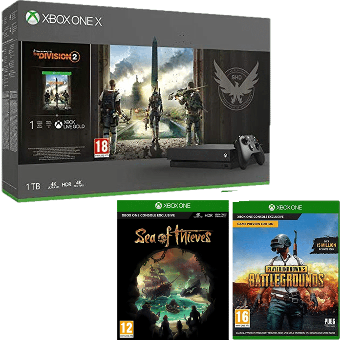 pack-xbox-one-x-the-division-2-pubg sea of thieves