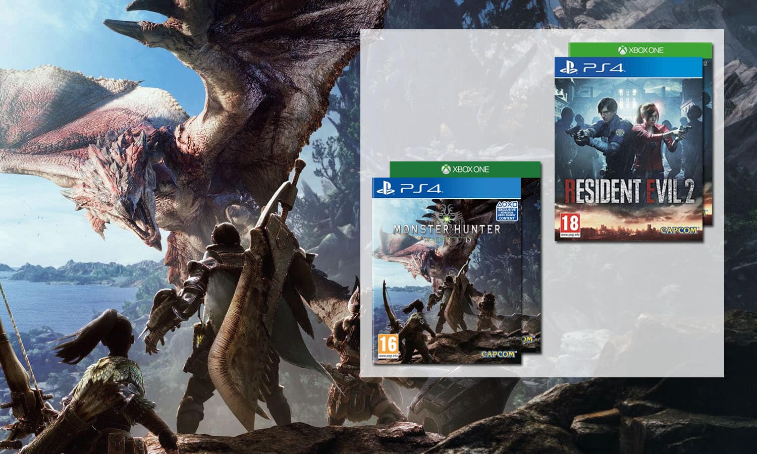 SLIDER resident evil 2 remake monster hunter world ps4 xbox one v5