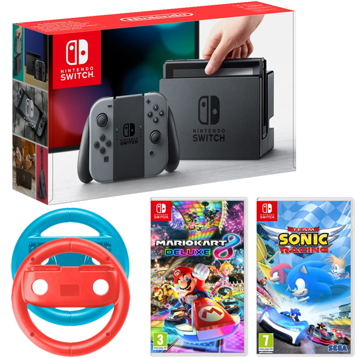 pack nintendo switch mario kart 8 team sonic racing