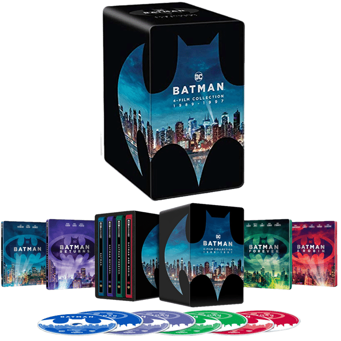 Batman 4 films collection 1989-1997 blu ray 4K Ultra HD AVEC steelbook