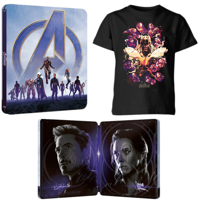 Avengers Endgame Steelbook 4K zavvi t shirt