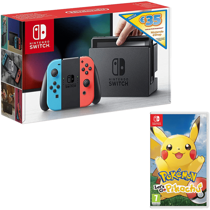 pokemon lets go pikachu switch neon coupon 35 euros