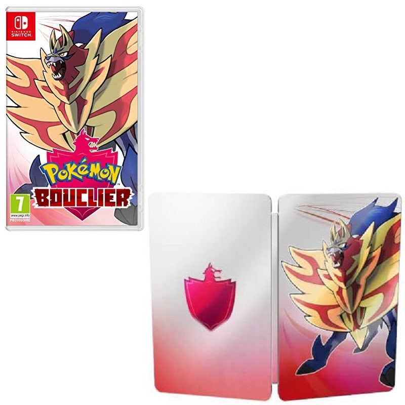 pokemon bouclier steelbook micromania