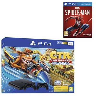 pack ps4 slim crash team spiderman