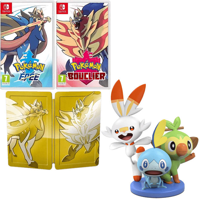 POKÉMON ePeE ET BOUCLIER DOUBLE PACK SUR SWITCH + FIGURINE EXCLUSIVITe MICROMANIA