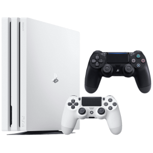 ps4-pro-blanche-2-manettes-blanche noire
