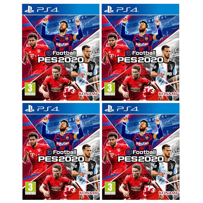 Promo pack 4 jeux PES 2020 sur PS4