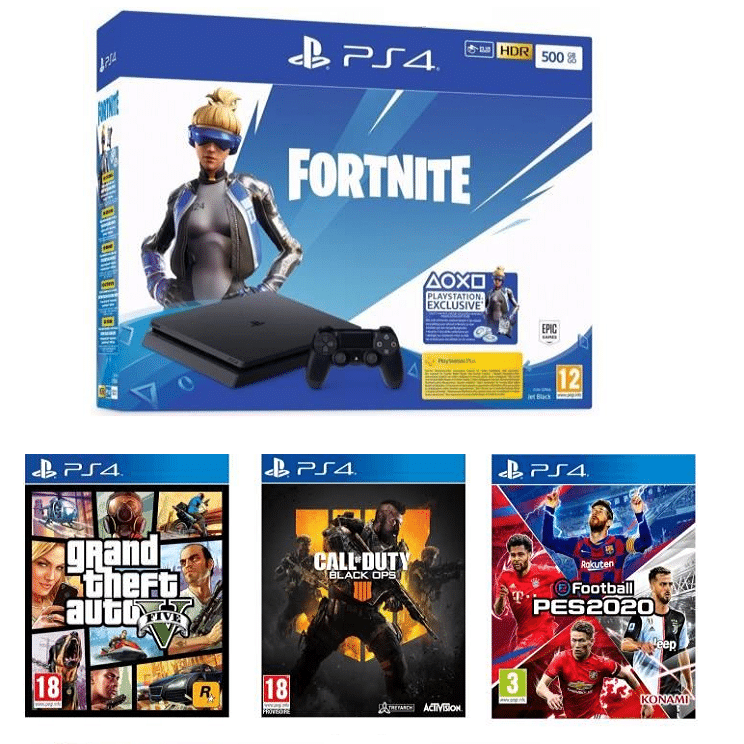 console fortnite 3 jeux boite