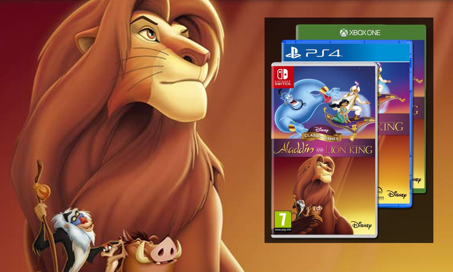SLIDER ALADDIN ET LE ROI LION REMASTER COLLECTION SWITCH ps4 xbox one v1