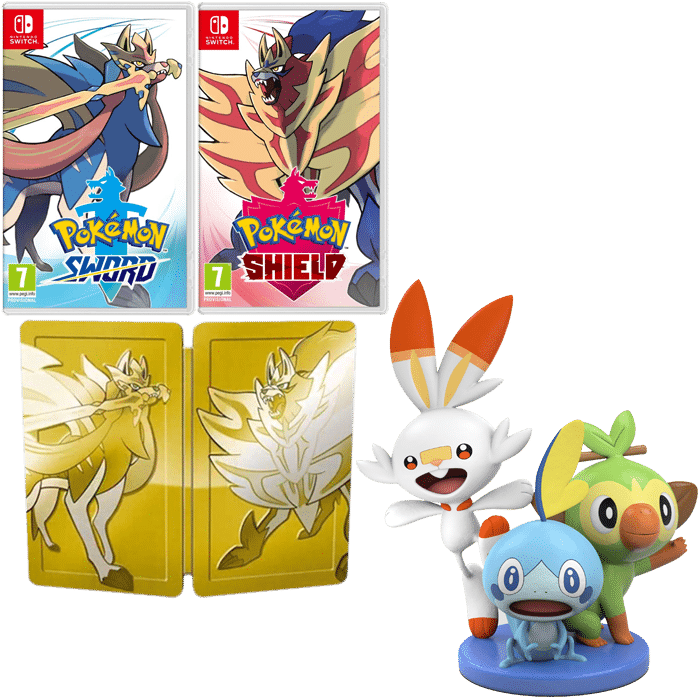 pokemon sword shield figurine steelbook switch