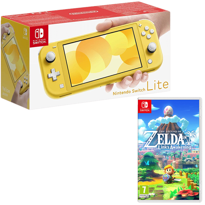 nintendo switch lite jaune zelda links awakening