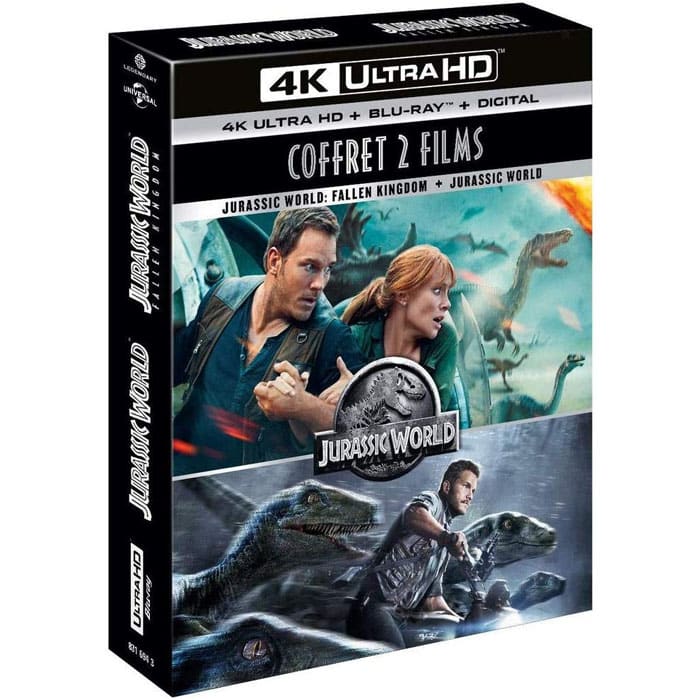 coffret jurassic world 1 et 2 blu ray 4k