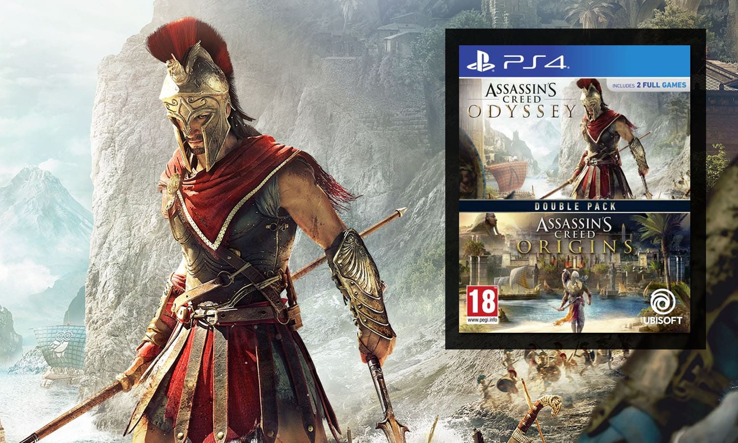 Double Pack Assassin's Creed Odyssey + Origins sur PS4