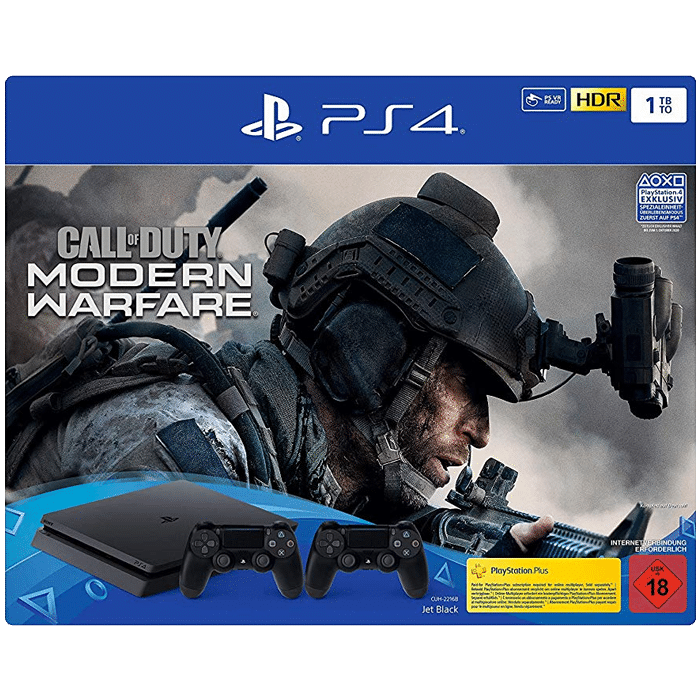 PS4 Slim COD Modern Warfare 2 manettes