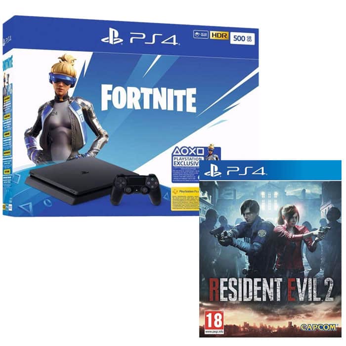 ps4 slim 500 Go fortnite resident evil 2 remake