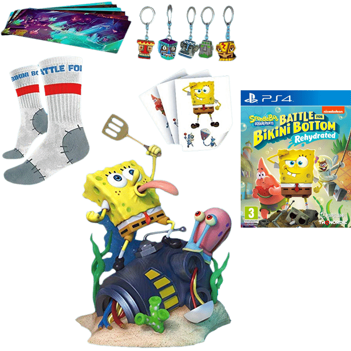 bob l'eponge Spongebob Squarepants Battle For Bikini Bottom Rehydrated collector shiny edition ps4