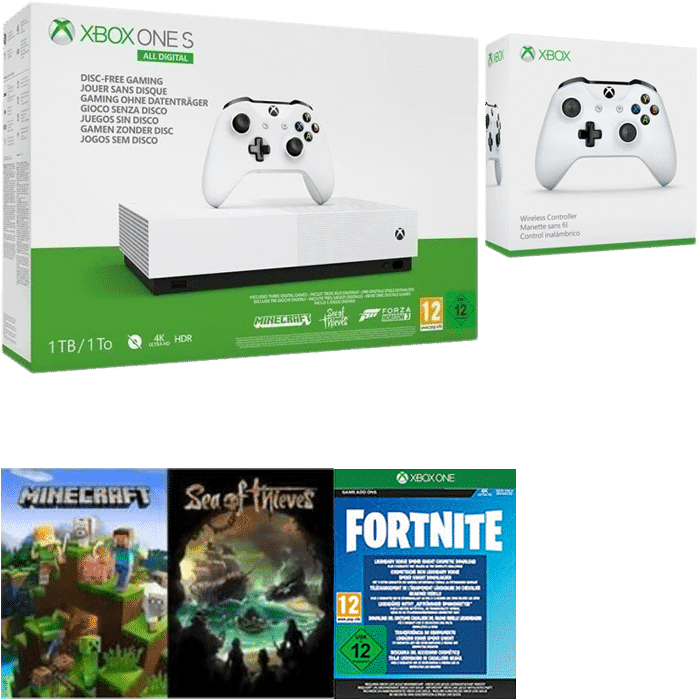 xbox one s all digital 2 manettes fortnite