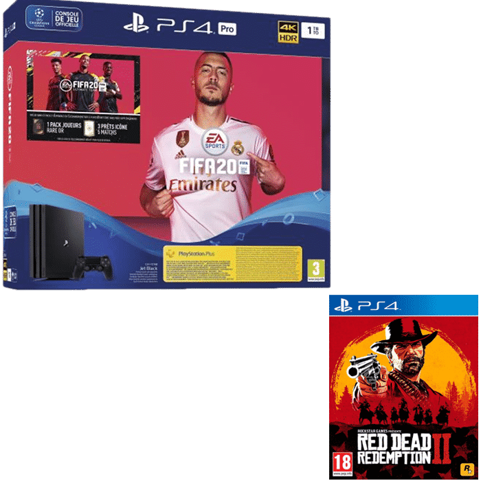 ps4 pro fifa 20 red dead redemption 2