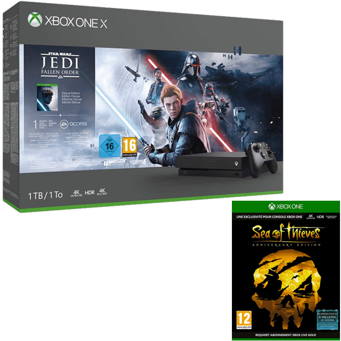 pack xbox one x star wars jedi fallen order sea of thieves anniversary edition