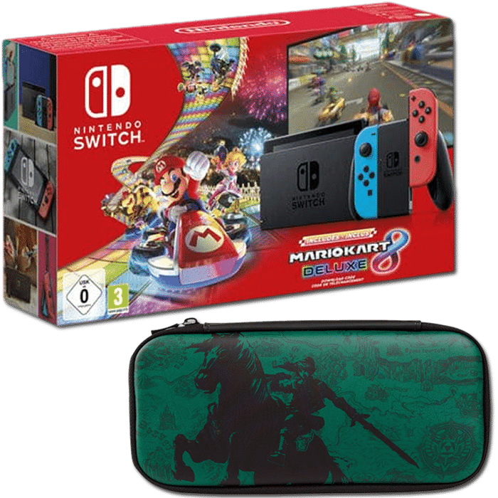 pack nouvelle switch mario kart 8 sacoche pochette zelda breath of the wild