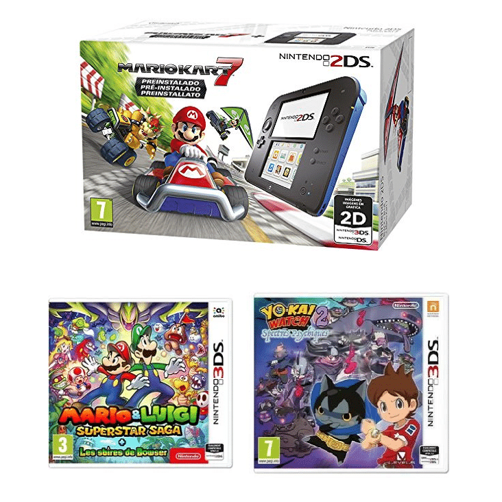 switch 2ds mario kart 7 avec 2 jeux