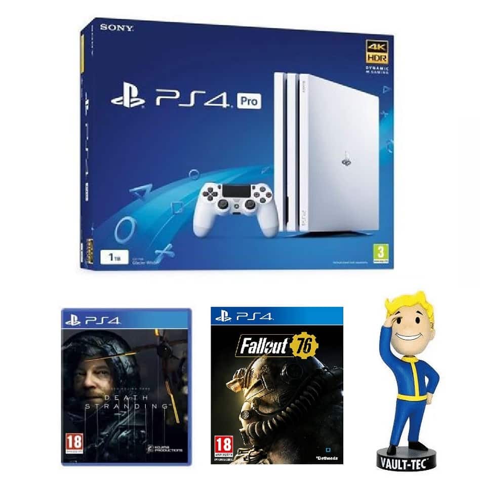 promo ps4 pro blanche 2 jeux figurine fallout