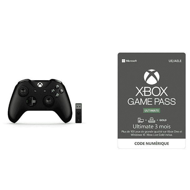 promo manette sans fil adaptateur xbox game pass