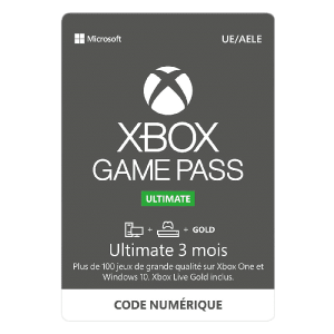 ABONNEMENT XBOX GAME PASS ULTIMATE 3 MOIS pas cher