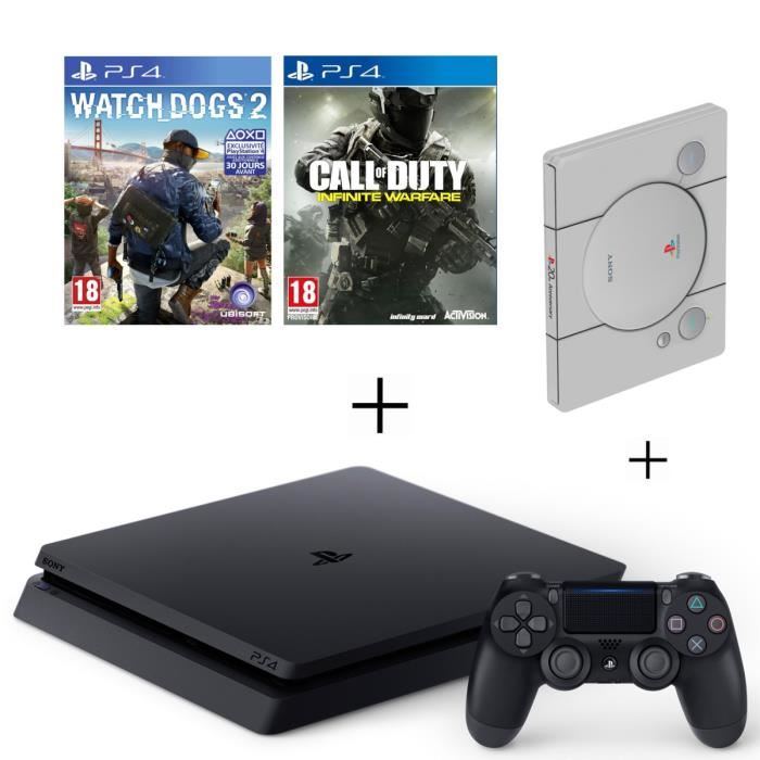 pack-ps4-slim-watch-dogs-2-call-of-duty-infinite-warfare-steelbook-pas-cher