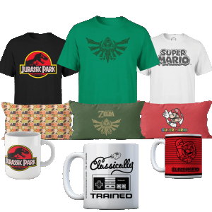 visuel produit t shirt coussin et mug promo zavvi