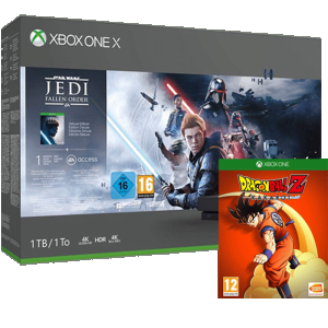 visuel produit xbox one x star wars jedi fallen order dragon ball kakarot one