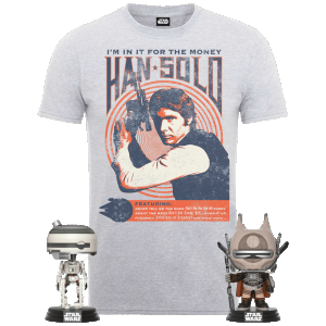 promo t shirt han solo 2 funko offertes