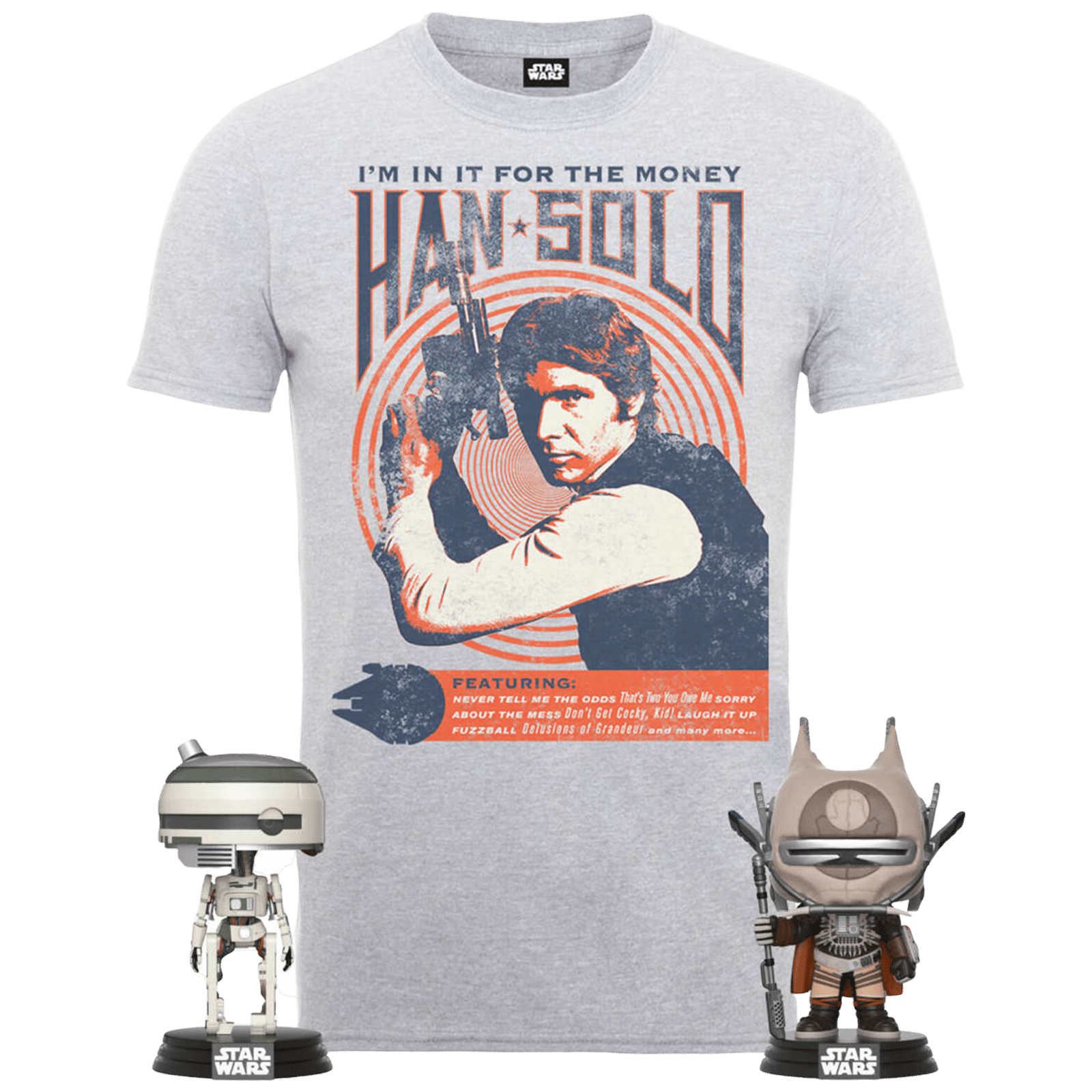 promo t shirt han solo 2 funko offertes