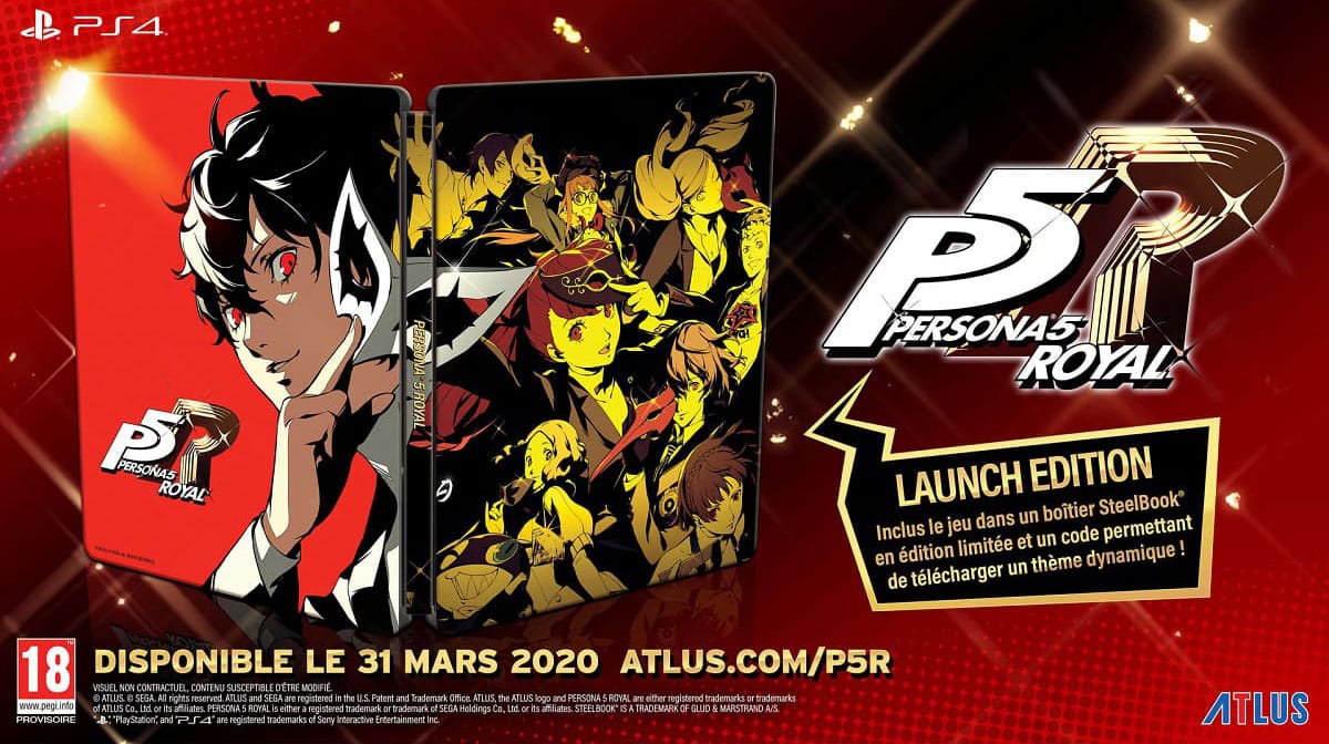 SLIDER persona royal launch ps4 steelbook