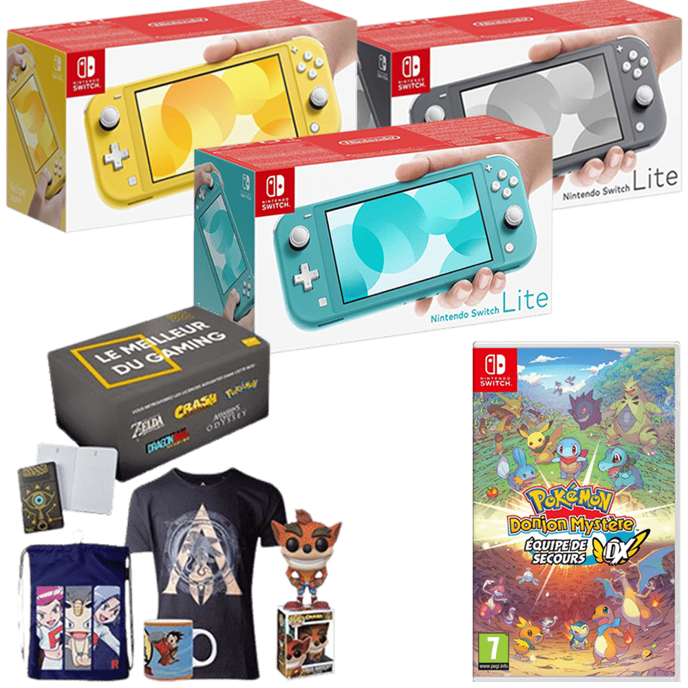 visuel produit promo fnac switch lite pokemon donjon