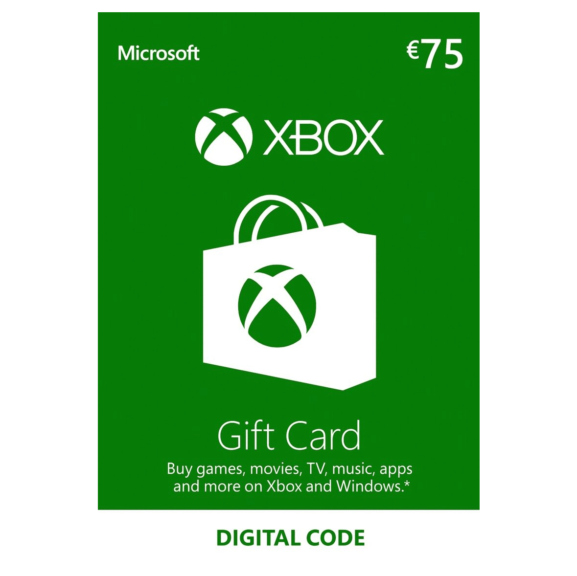carte xbox 75 euros pas cher