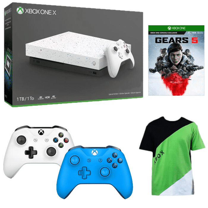 xbox one x hyperspace manette bleue blanche gears 5 t shirt v2 copie