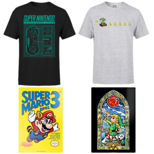 t-shirt affiche metallique nintendo