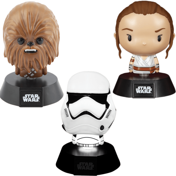 lot de 3 lampe star wars icon light zavvi