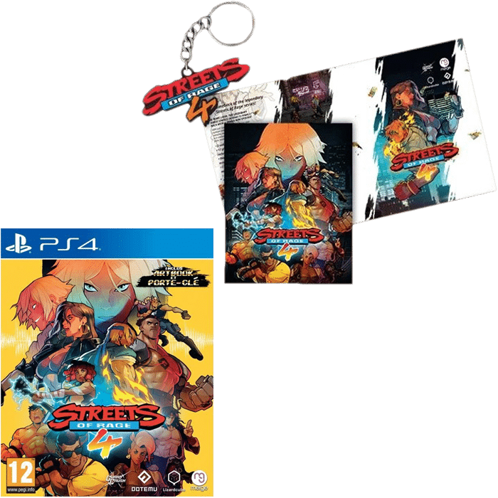 streets of rage 4 ps4 artbook porte clefs