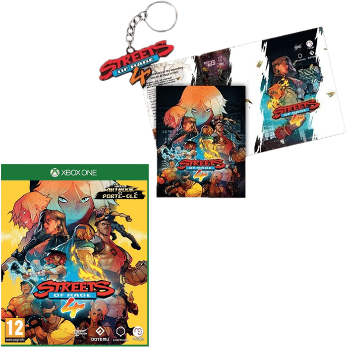 streets of rage 4 xbox one artbook porte clefs