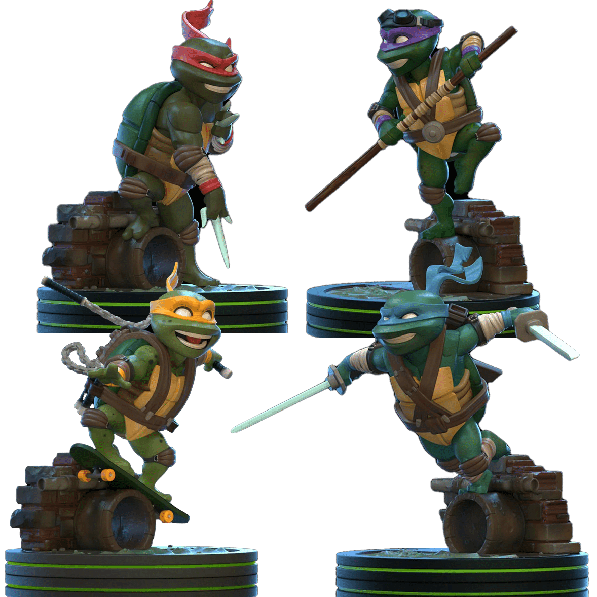 figurines tortues ninja en préco visuel produit